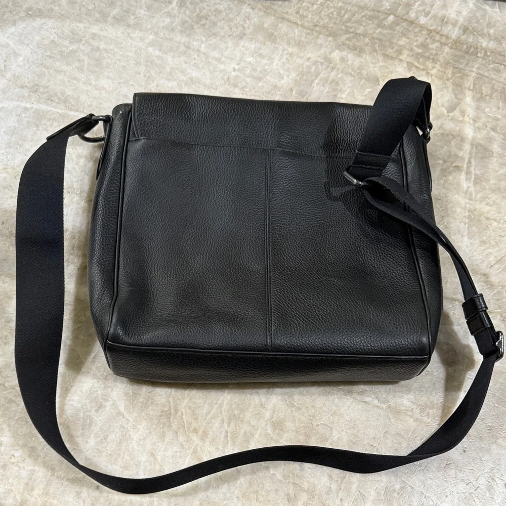 Coach Black Leather Messenger Bag